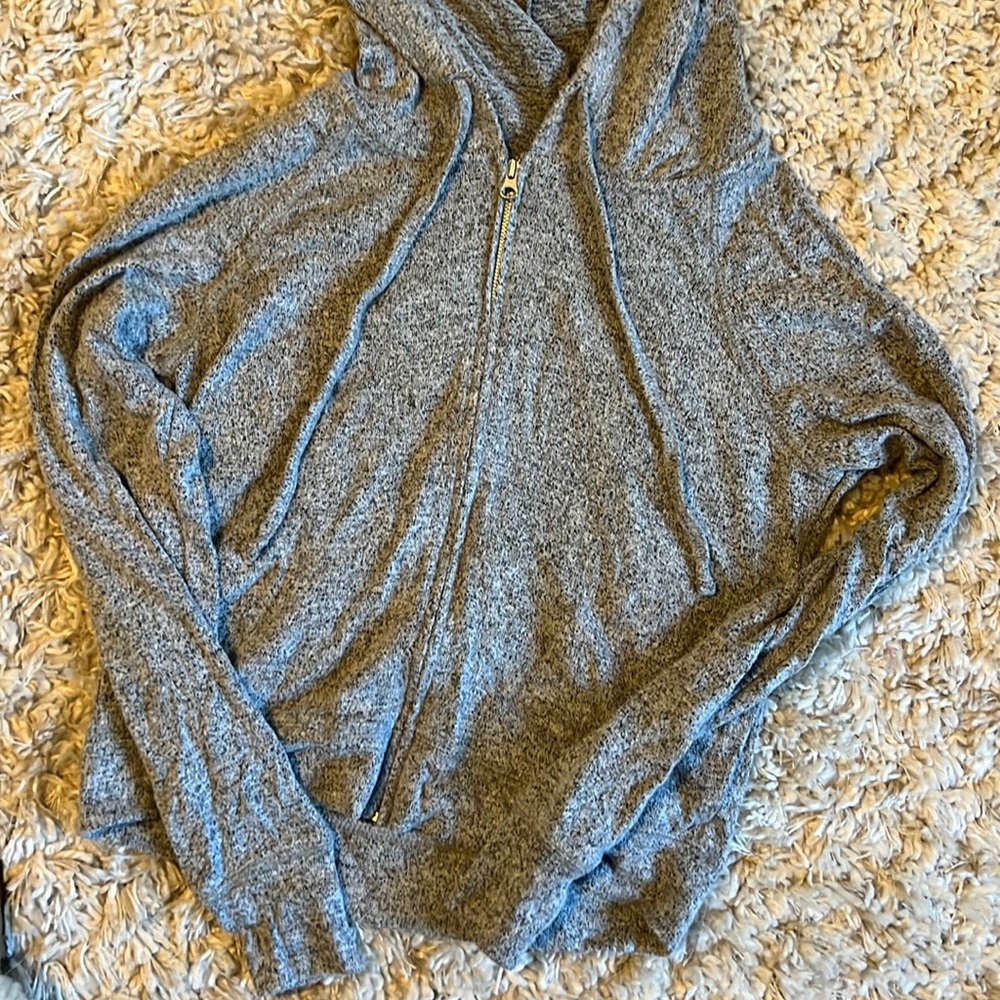 Aerie extra small super soft gray zip up